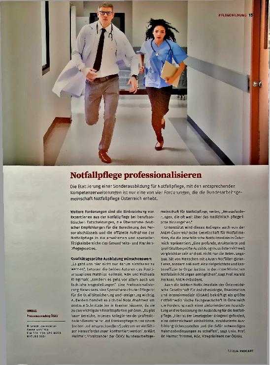 Vorschauseite 1: Notfallpflege professionalisieren