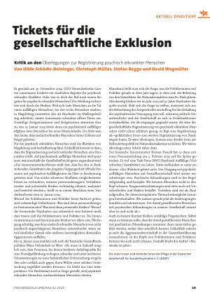Vorschauseite 1: Tickets für die gesellschaftliche Exklusion