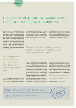 Vorschauseite 1: Epilepsie: Anfälle in der Schwangerschaft erhöhen Risiken für Mutter und Kind