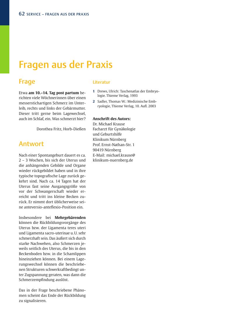 Vorschauseite 1: Fragen aus der Praxis