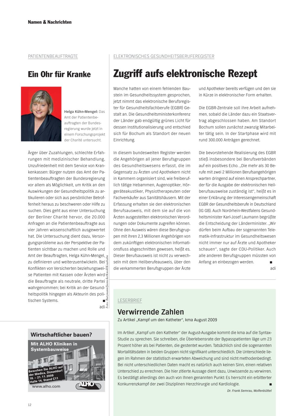 Vorschauseite 1: Ein Ohr für Kranke