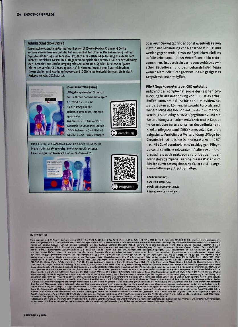 Vorschauseite 3: Unterstützung bei der Therapietreue und Pflegekompetenz bei chronisch entzündlichen Darmerkrankungen (CED)