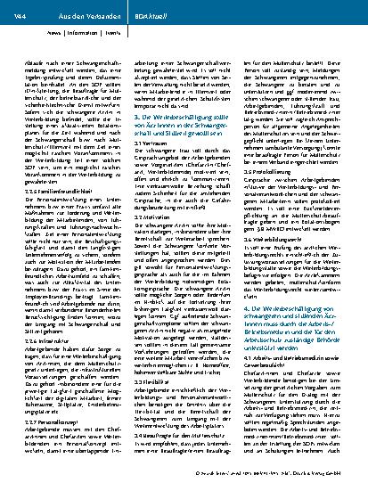 Vorschauseite 4: Arbeiten in der Schwangerschaft und Stillzeit Positionspapier: Forderungen zur Verbesserung der Lage von Ärztinnen