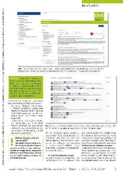 Vorschauseite 2: Einzigartig im deutschen Sprachraum: Die neue EBP-Datenbank 3.0 des DVE.