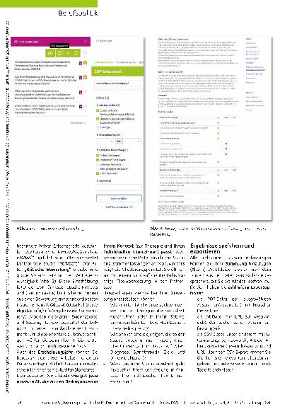 Vorschauseite 3: Einzigartig im deutschen Sprachraum: Die neue EBP-Datenbank 3.0 des DVE.