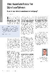 Vorschauseite 1: Das Krankenhaus im Strafverfahren. Braucht man eine Unternehmensverteidigung?