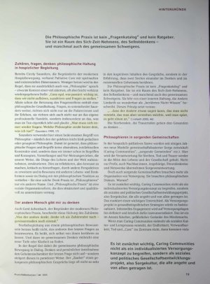 Vorschauseite 6: Philosophieren am Lebensende Warum Philosophische Praxis in der palliativen und hospizlichen Sorge fehlt - und gebraucht wird