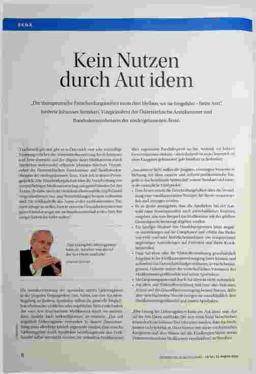 Vorschauseite 1: Kein Nutzen durch Aut idem