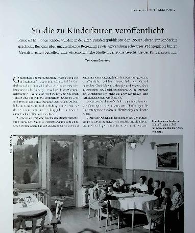 Vorschauseite 1: Studie zu Kinderkuren veröffentlicht