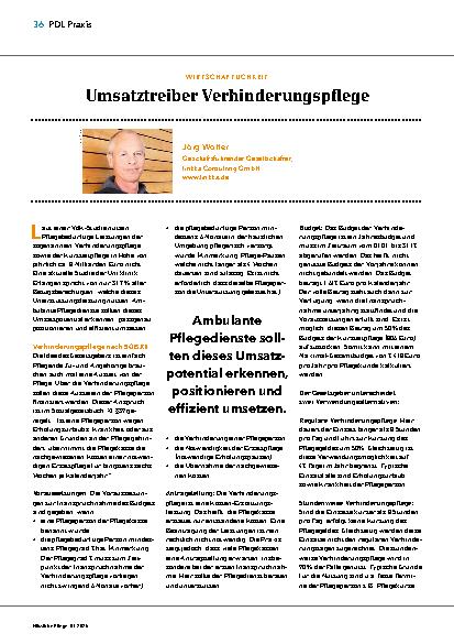 Vorschauseite 1: Umsatztreiber Verhinderungspflege