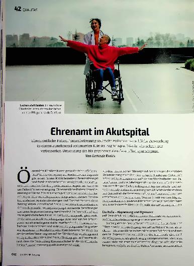 Vorschauseite 1: Ehrenamt im Akutspital