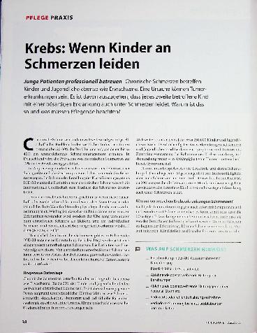 Vorschauseite 1: Krebs: Wenn Kinder an Schmerzen leiden