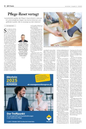 Vorschauseite 1: Pflege-Reset vertagt