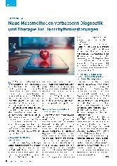 Vorschauseite 1: Neue Messmethoden verbessern Diagnostik und Therapie für Herzrhythmusstörungen.