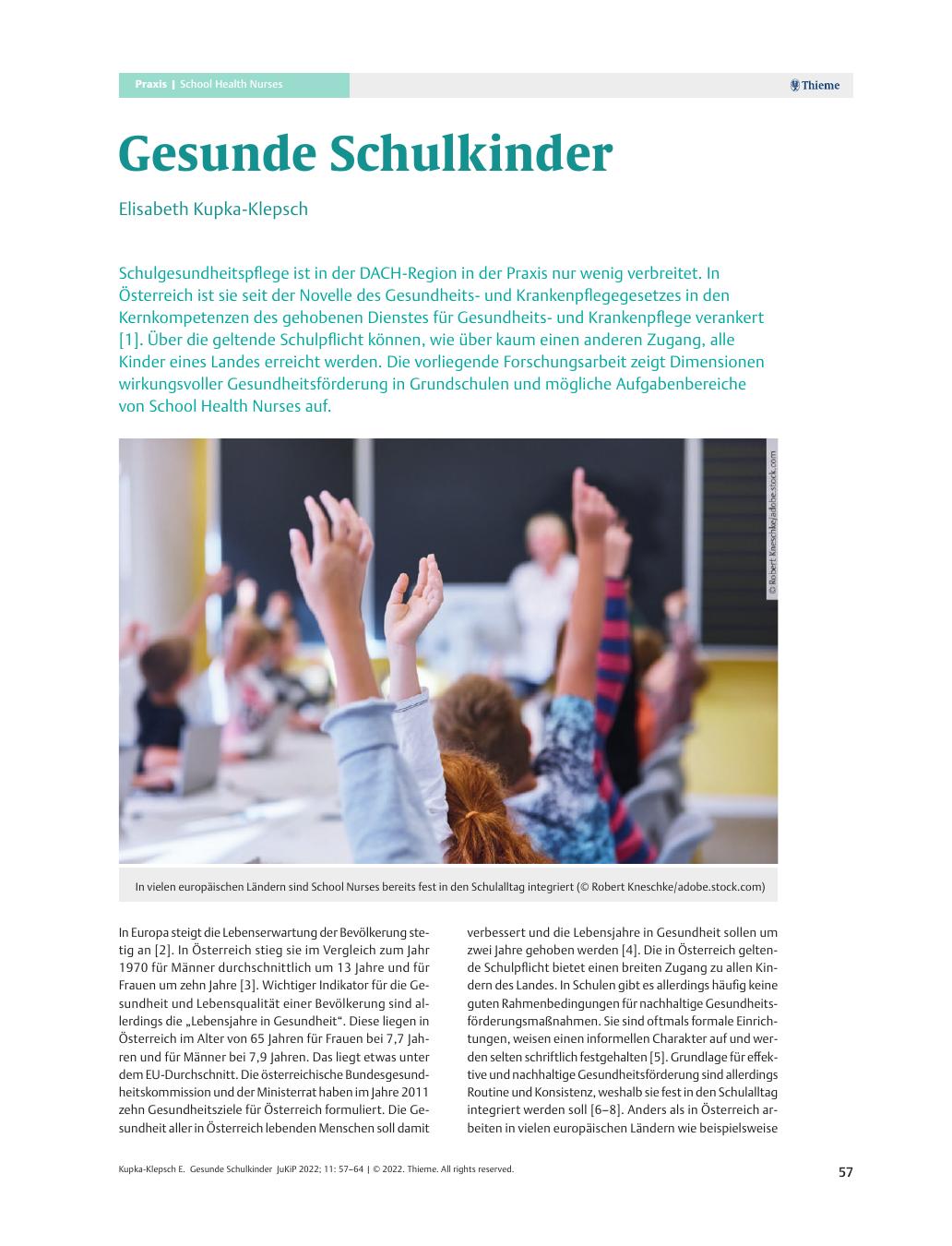 Vorschauseite 1: Gesunde Schulkinder