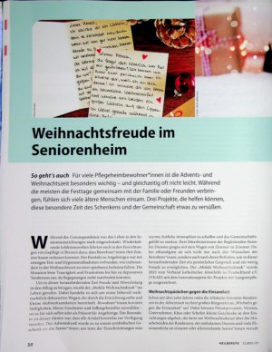 Vorschauseite 1: Weihnachtsfreude im Seniorenheim