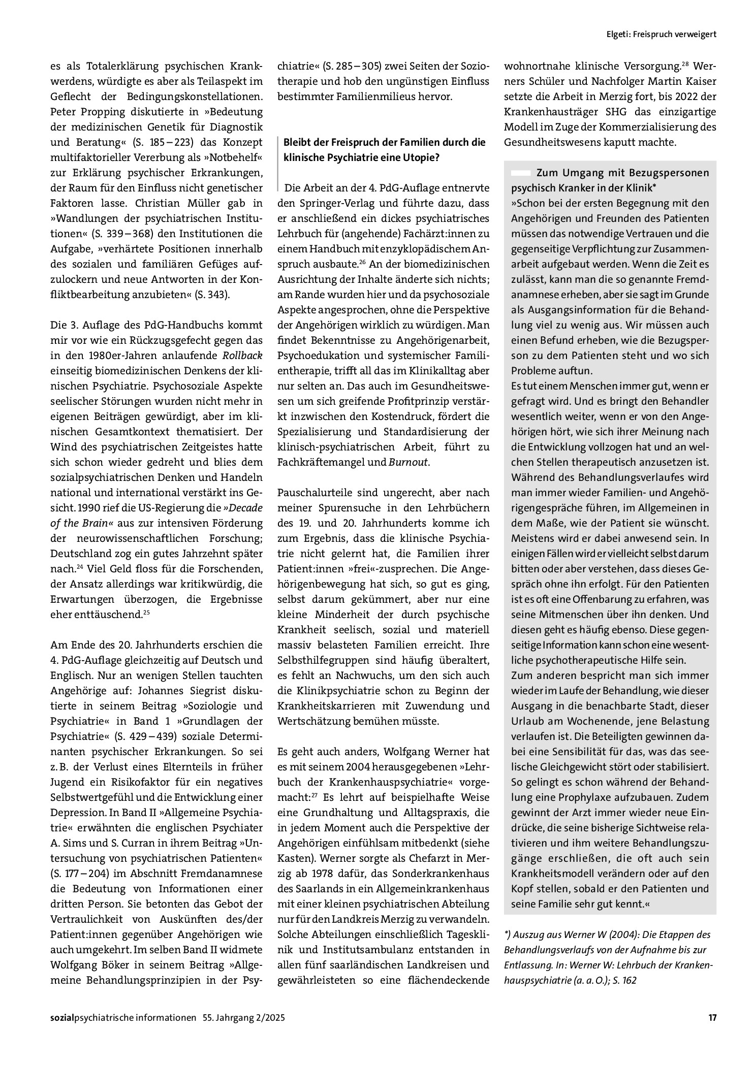Vorschauseite 5: Freispruch verweigert. Eine Zeitreise zum klinisch-psychiatrischen Blick auf die Angehörigen psychisch erkrankter Menschen