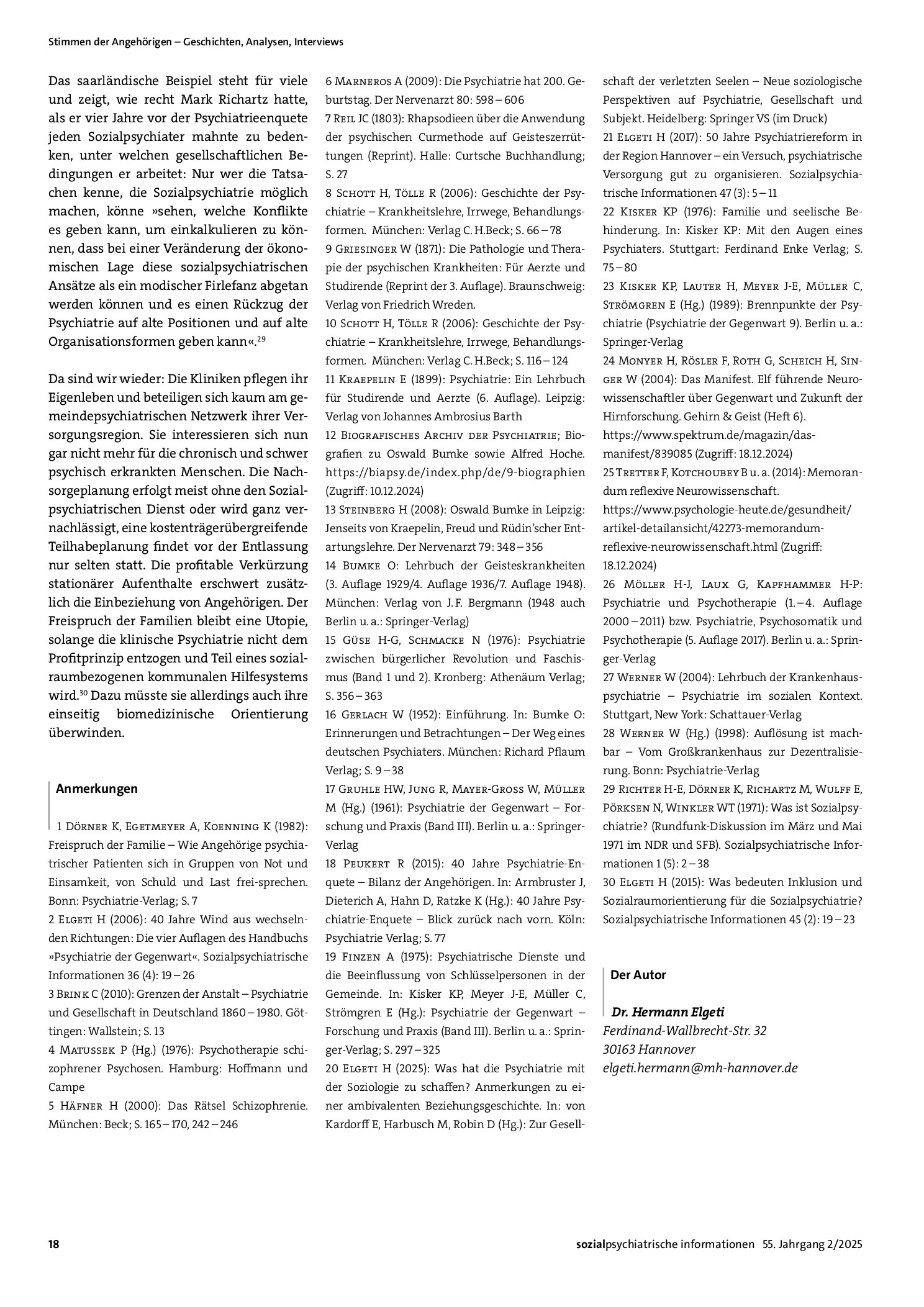 Vorschauseite 6: Freispruch verweigert. Eine Zeitreise zum klinisch-psychiatrischen Blick auf die Angehörigen psychisch erkrankter Menschen