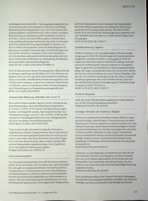 Vorschauseite 2: Übersicht zum ärztlichen Disziplinarrecht der rechtskräftigen Erkenntnisse in 1. und 2. Instanz im Jahr 2024 - Teil 4