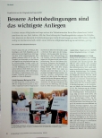 Vorschauseite 1: Bessere Arbeitsbedingungen sind das wichtigste Anliegen.