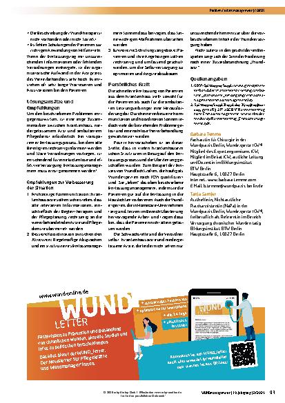 Vorschauseite 3: Problem Entlassmanagement für die ambulante Wundversorgung – der ganz normale Wahnsinn*