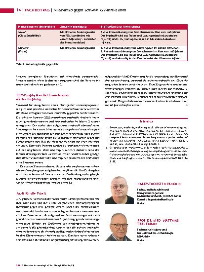Vorschauseite 3: Nirsevimab: Neues Antikörperpräparat schützt Neugeborene vor schweren RSV-Infektionen