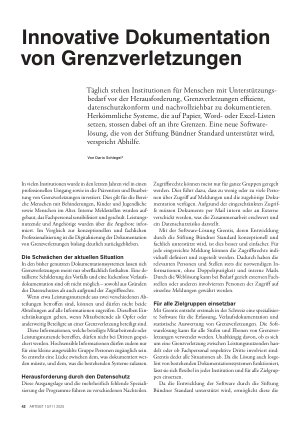 Vorschauseite 1: Innovative Dokumentation von Grenzverletzungen