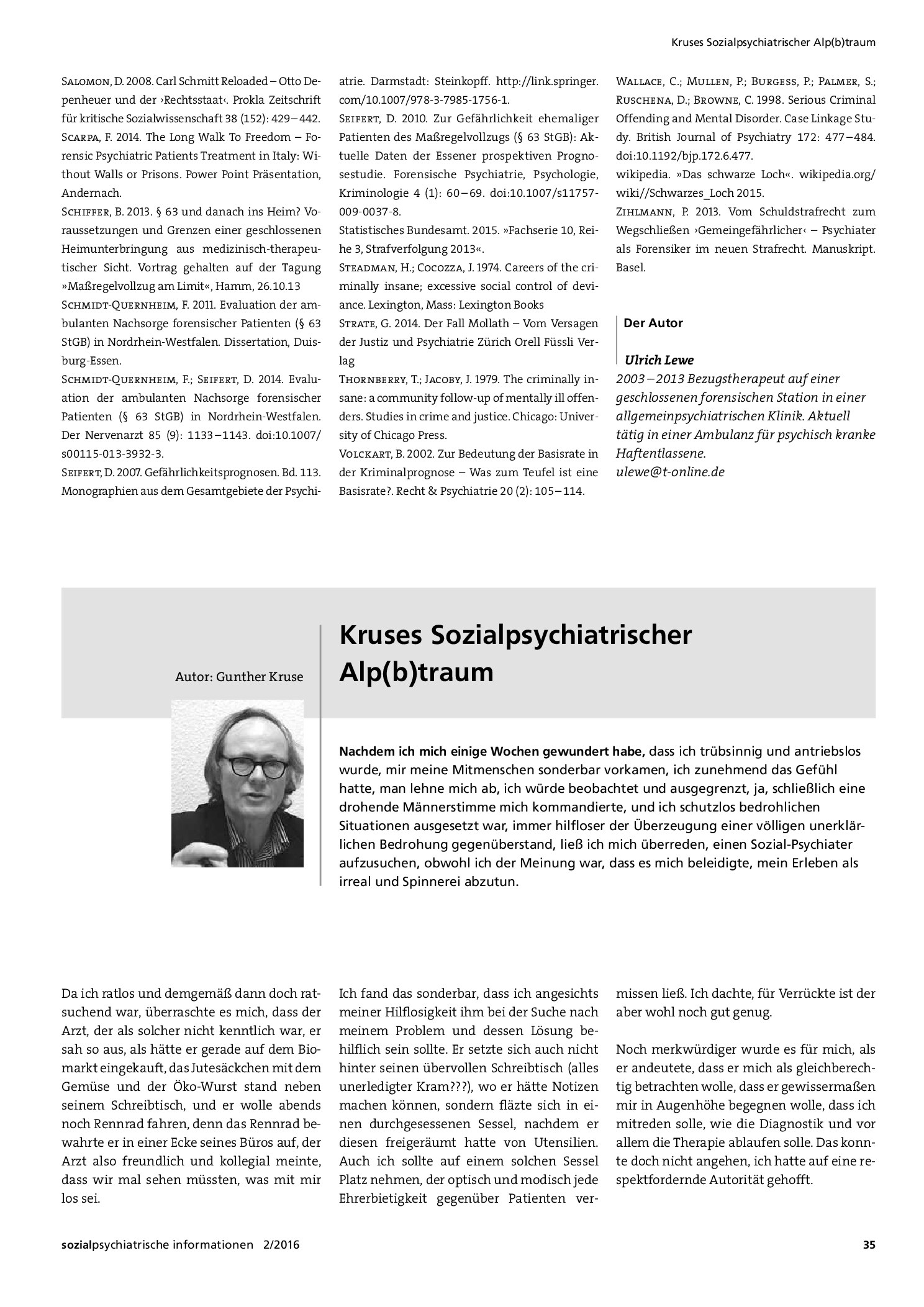 Vorschauseite 1: Kruses sozialpsychiatrischer Alp(b)traum