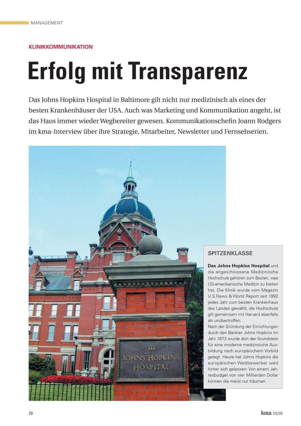 Vorschauseite 1: Erfolg mit Transparenz