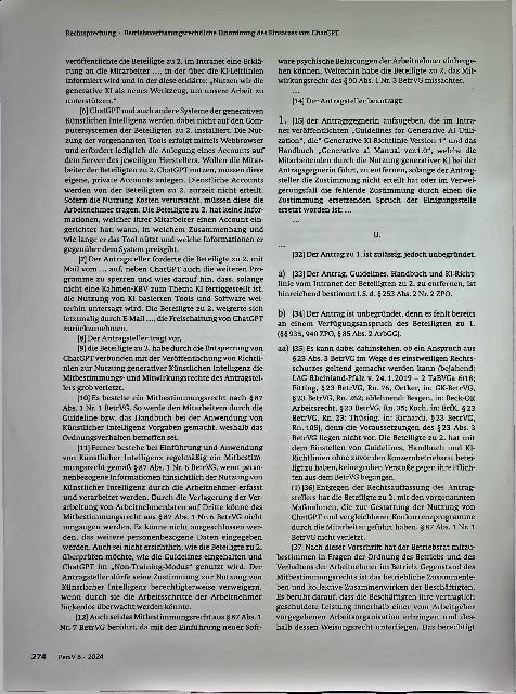Vorschauseite 2: Betriebsverfassungsrechtliche Einordnung des Einsatzes von ChatGPT und anderer Systeme der künstlichen Intelligenz