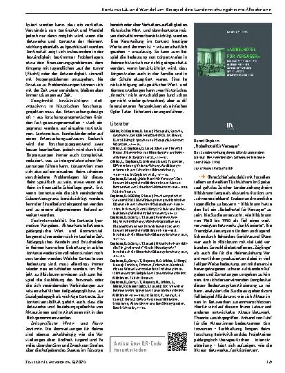 Vorschauseite 4: Kontinuität und Wandel am Beispiel des Landerziehungsheims Albisbrunn