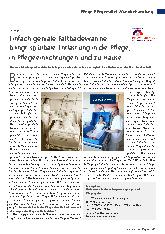 Vorschauseite 1: Einfach geniale Faltbadewanne bringt spürbare Entlastung in die Pflege, in Pflegeeinrichtungen und zu Hause.