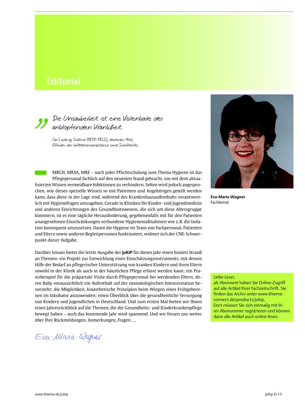 Vorschauseite 1: Editorial