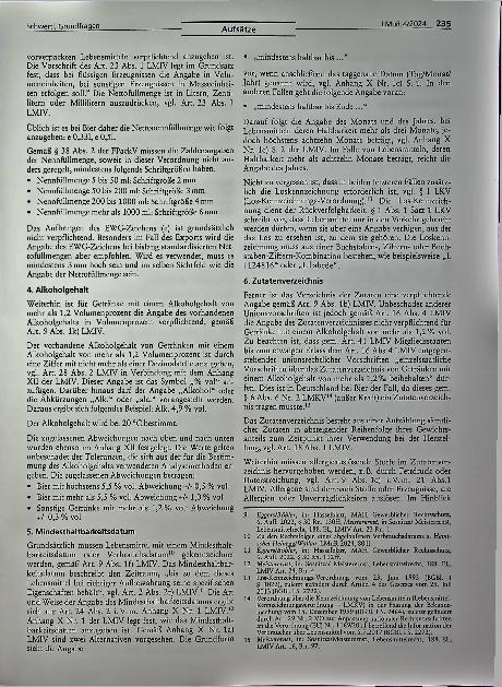Vorschauseite 3: Grundfragen der Kennzeichnung von Bier