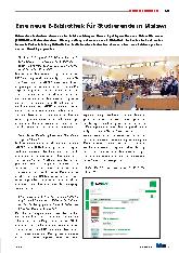 Vorschauseite 1: Eine neue E-Bibliothek für Studierende in Malawi