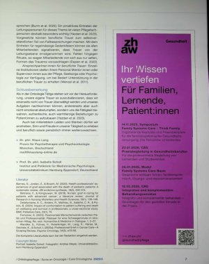 Vorschauseite 3: Wie trauern Pflegefachpersonen in der Onkologie? Anregungen für den Umgang mit dem Tod von Patientinnen