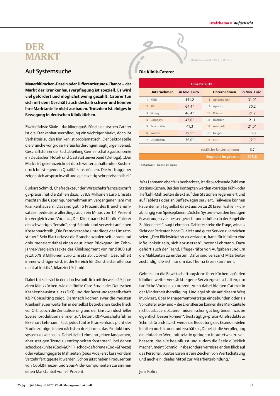 Vorschauseite 1: Der Markt: Auf Systemsuche