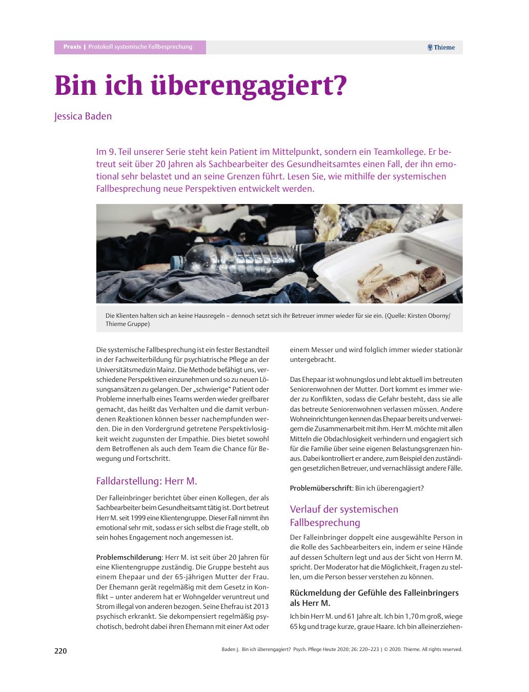 Vorschauseite 1: Bin ich überengagiert?