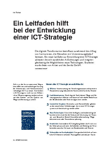 Vorschauseite 1: Ein Leitfaden hilft bei der Entwicklung einer ICT-Strategie