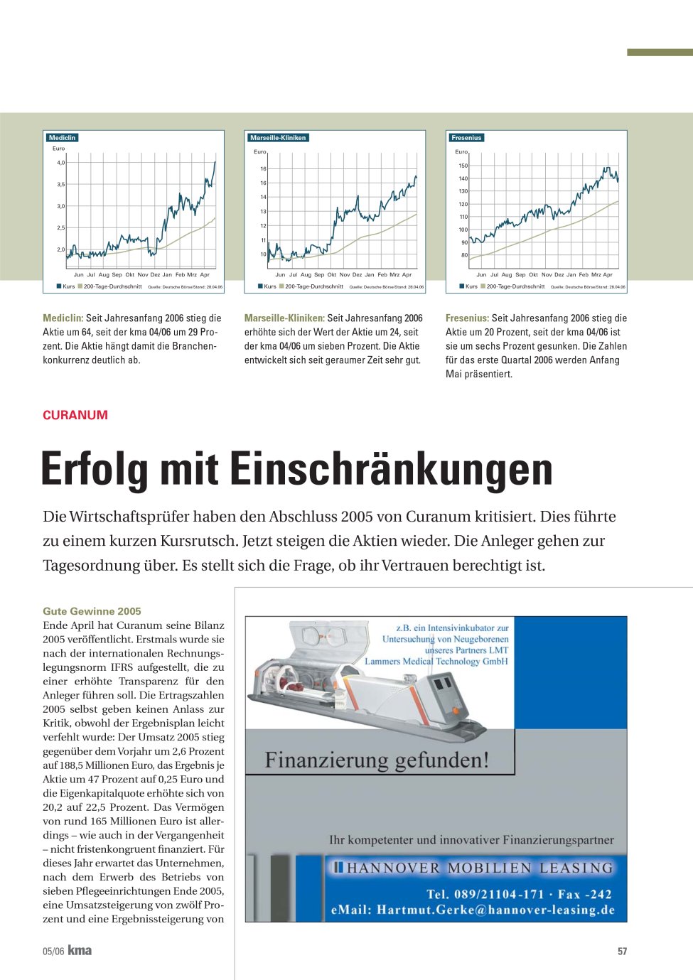Vorschauseite 1: Erfolg mit Einschränkungen