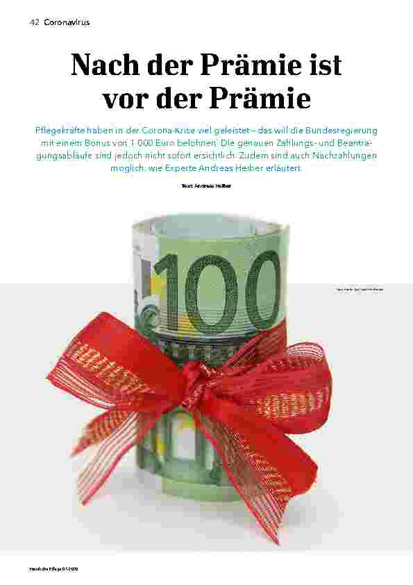 Vorschauseite 1: Nach der Prämie ist vor der Prämie.