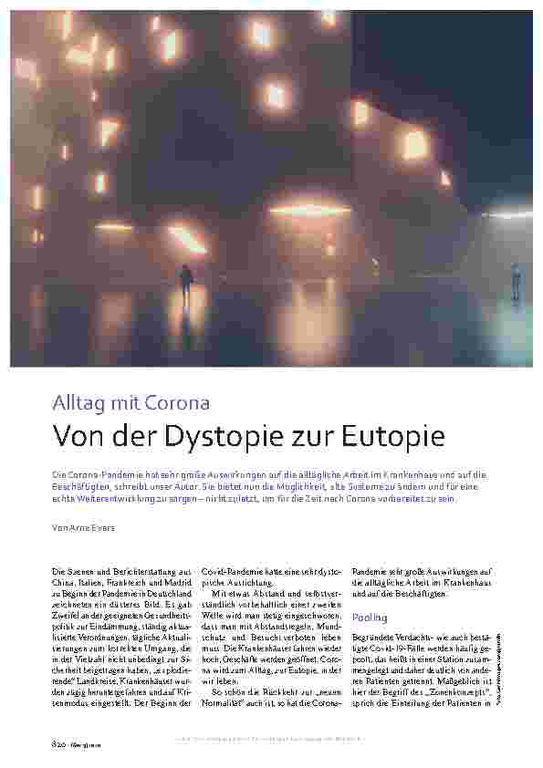 Vorschauseite 1: Alltag mit Corona: Von der Dystopie zur Utopie