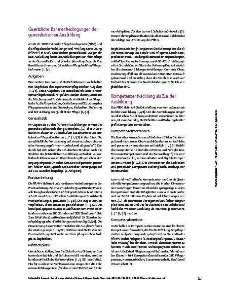 Vorschauseite 2: Drei Jahre generalistische Pflegeausbildung – reichen die Kompetenzen der Absolvent*innen für die Tätigkeit in der Psychiatrie?