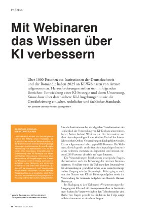 Vorschauseite 1: Mit Webinaren das Wissen über KI verbessern