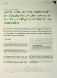 Vorschauseite 1: Rudolf Prestel und der Deutsche Verein: Seilschaften zwischen Weimarer Republik, NS-Regime und früher Bundesrepublik