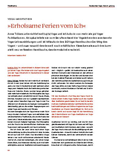 Vorschauseite 1: "Erholsame Ferien vom Ich"