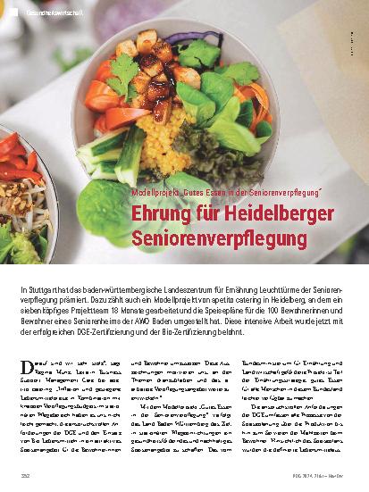Vorschauseite 1: Ehrung für Heidelberger Seniorenverpflegung