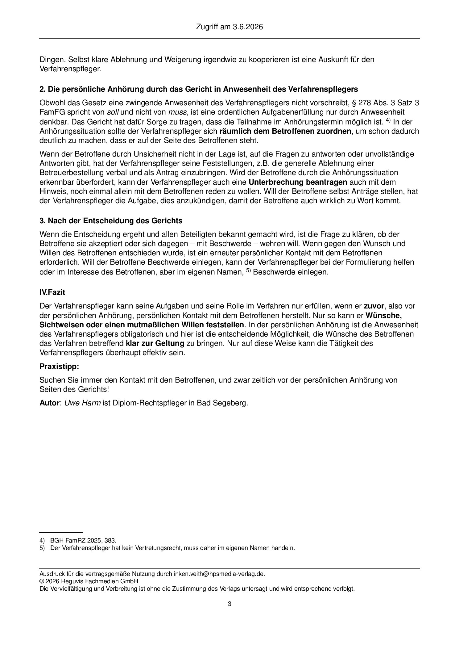 Vorschauseite 3: Der Verfahrenspfleger – Helfer oder Störfall?