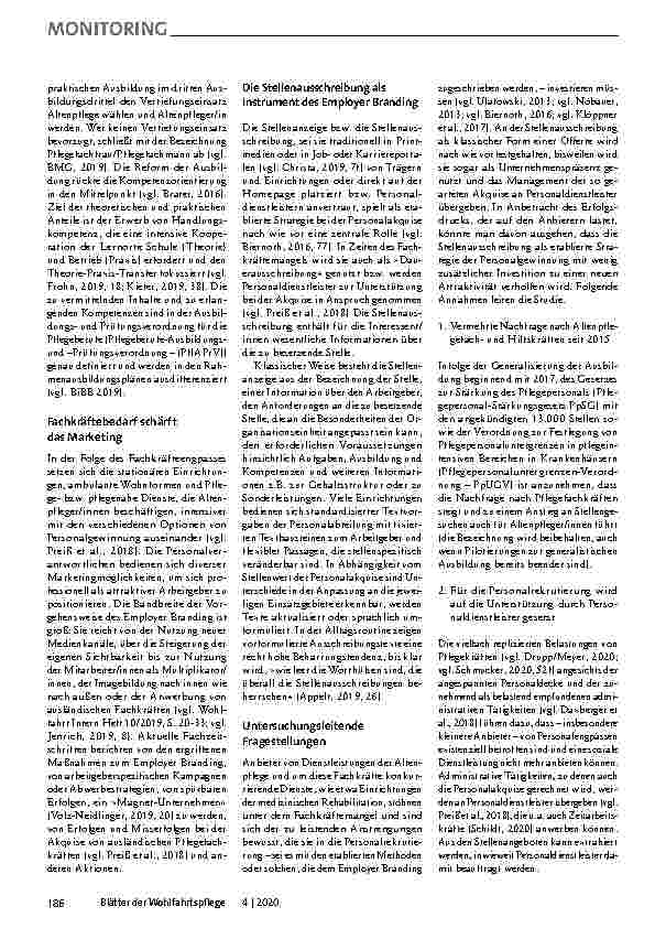 Vorschauseite 2: Wie Stellenanzeigen für die Akquise von Fachkräften in der Altenpflege eingesetzt werden. Fachkräfte in der Altenpflege – ein Mangelberuf.