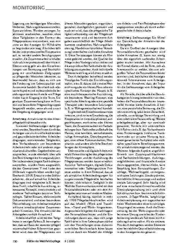 Vorschauseite 6: Wie Stellenanzeigen für die Akquise von Fachkräften in der Altenpflege eingesetzt werden. Fachkräfte in der Altenpflege – ein Mangelberuf.